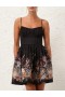 Black Wild Flowers Zimmermann Natura Ruched Mini Dress Dresses