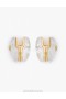 Gold/Transparent Quartz Zimmermann Crystal Pebble Earrings Earrings