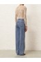 Poseidon Blue Zimmermann Wide Straight Jean DenimShorts & Pants