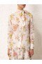 Coral Floral Zimmermann Blouse Tops
