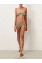 Black/Gold Jacquard Zimmermann Lexi Textured Knot Trim Bikini Bikinis