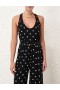 Black w/ Cream Dot Zimmermann Tank Tops