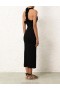 Black Zimmermann Matchmaker Ruffle Neck Midi Dresses