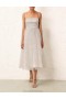 Cream/Black Dot Zimmermann Tulle Midi Dress Dresses