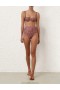Coral Paisley Zimmermann Ottie High Waist Pant Bikinis