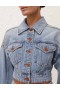 Faded Blue Zimmermann Cropped Denim Jacket Shirt