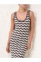 Navy/Cream Zimmermann Junie Textured Knit Tank Dress Clothing