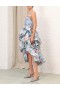 Blue Barkcloth Print Zimmermann Matchmaker Drape Midi Dress Dresses