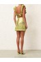 Yellow Bandana Zimmermann Matchmaker Frilled Mini Dresses