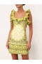 Yellow Bandana Zimmermann Matchmaker Frilled Mini Dresses