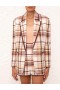 Cream Check Zimmermann Matchmaker Check Jacket Jackets & Coats