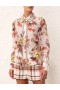 Ivory Tropical Floral Zimmermann Matchmaker Tropical Shirt Shirt
