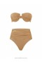 Gold Zimmermann Junie Metallic Gathered Bikini Bikinis