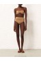 Gold Zimmermann Junie Metallic Gathered Bikini Bikinis