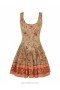 Sage/Brown Floral Zimmermann Junie Panelled Mini Dress Clothing