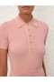 Peach Zimmermann Metallic Polo Tops