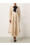 Cream Zimmermann Natura Draped Shirt Dress Dresses