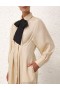 Cream Zimmermann Natura Draped Shirt Dress Dresses
