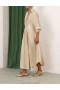 Cream Zimmermann Natura Draped Shirt Dress Dresses