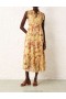 Yellow Hibiscus Zimmermann Matchmaker Flutter Midi Dress Dresses