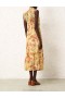 Yellow Hibiscus Zimmermann Matchmaker Flutter Midi Dress Dresses