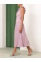 Dusty Pink Lurex Zimmermann August Rib Midi Skirt Skirts