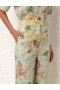 Mint Tropical Floral Zimmermann Matchmaker Straight Leg Pant Shorts & Pants
