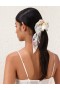 Ivory Wild Flowers Zimmermann Printed Silk Scrunchie Hair Accessories