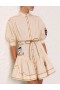 Beige Zimmermann Alight Lantern Mini Dress Clothing