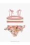 Cream Floral Zimmermann August Knit Bandeau Bikini Kids Bikini