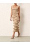Gold Lurex Zimmermann Matchmaker Ruffle Midi Dresses
