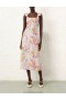Kaleidoscope Garden Zimmermann Harmony Tie Shoulder Midi Dresses