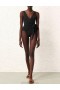 Black Zimmermann Separates Sculpt Wrap Tie 1PC Separates One Piece