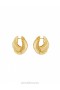 Gold Zimmermann Paint Stroke Hoops Earrings