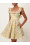 Citrus Garden Print Zimmermann Harmony Frilled Mini Dresses