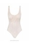 Cream Zimmermann Lace Scoop Bodysuit Tops