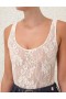 Cream Zimmermann Lace Scoop Bodysuit Tops