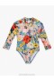Blue Floral Zimmermann Alight Long Sleeve 1PC Kids One Piece