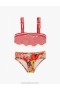 Red Floral Zimmermann Alight Crochet Wave Bikini Kids Bikini