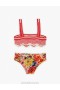 Red Floral Zimmermann Alight Crochet Wave Bikini Kids Bikini