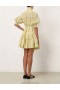 Citrus Check Zimmermann Harmony Check Mini Dress Dresses