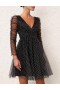 Black/Cream Dot Zimmermann Tulle Mini Dress Dresses