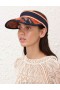 Dark Navy Floral Zimmermann Jacquard Visor Hats