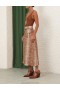 Tan Snake Zimmermann Natura A-line Midi Skirt Skirts