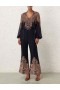 Navy Paisley Zimmermann Natura Billow Blouse Tops