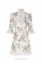 Blue Floral Zimmermann Applique Mini Dress Dresses