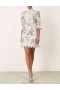 Blue Floral Zimmermann Applique Mini Dress Dresses