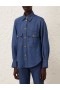 Railway Blue Zimmermann Raglan Denim Shirt Shirt