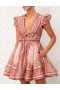 Pink Bandana Zimmermann Matchmaker Structured Mini Dresses