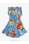 Blue Floral Zimmermann Alight Flip Dress Kids Dresses